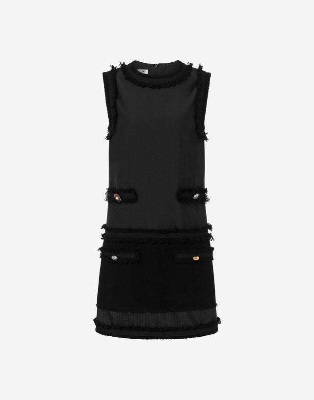 Abito in bouclé stretch Nero Moschino 0