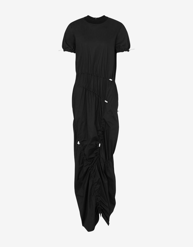 Stretch cotton poplin dress Black Moschino 3