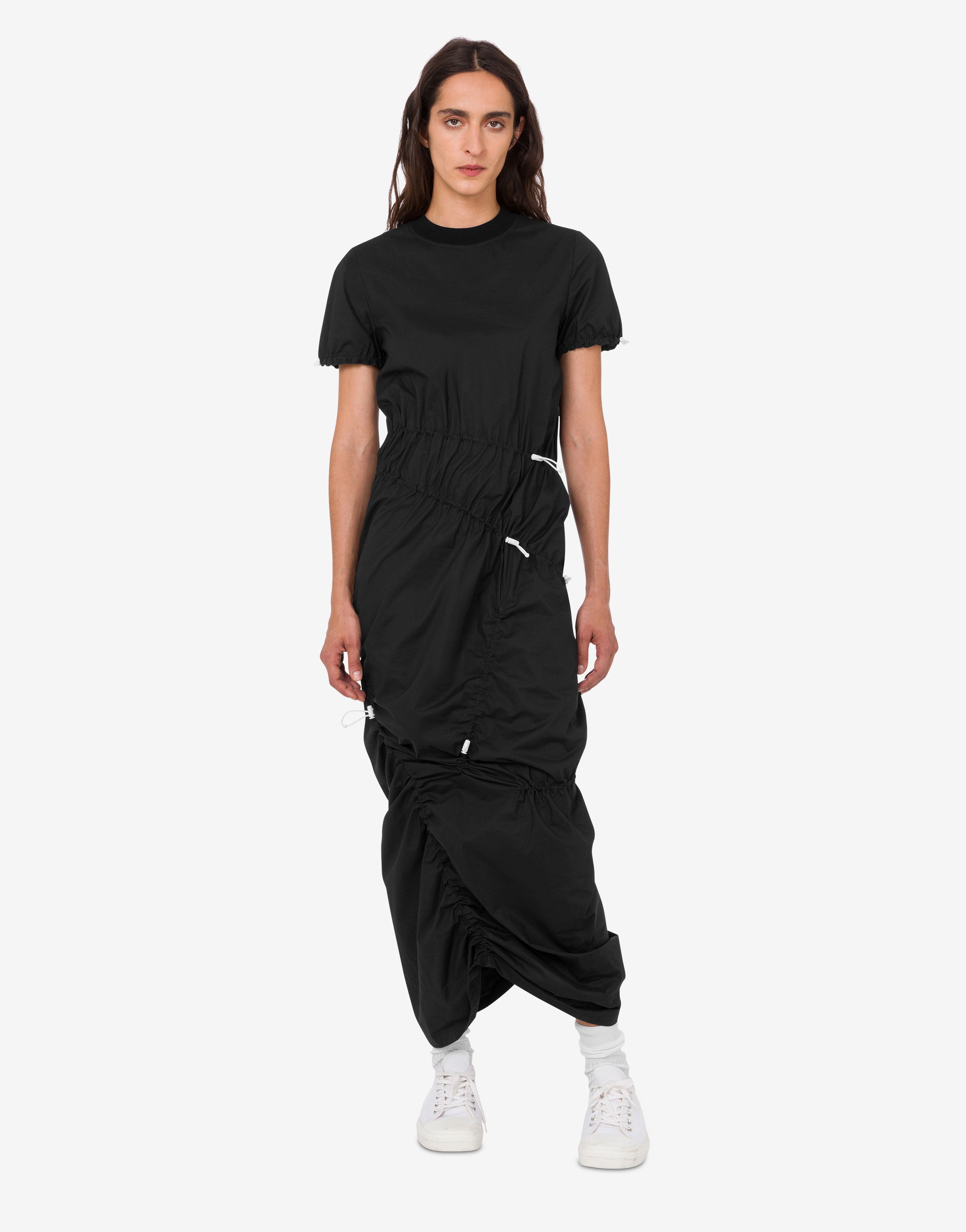 Stretch cotton poplin dress