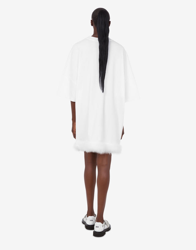 Embellished heavy cotton dress White Moschino 1