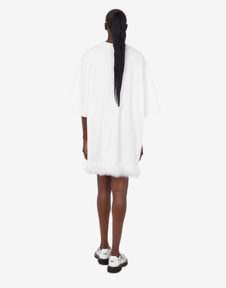 Embellished heavy cotton dress White Moschino 1