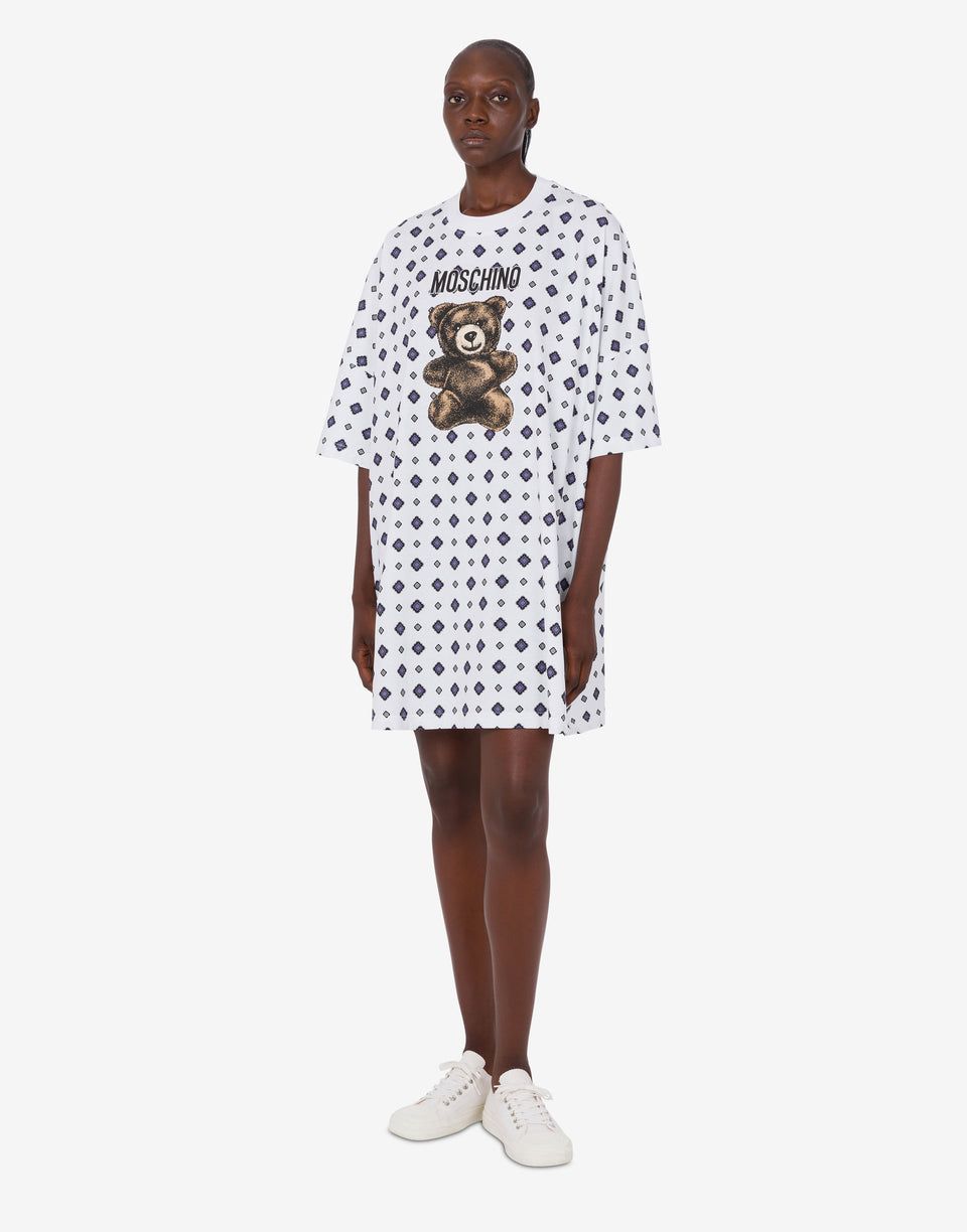 Moschino Teddy Bear organic cotton jersey dress White Moschino 0
