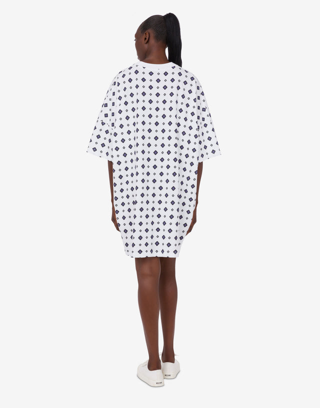 Moschino 泰迪熊有机棉针织连衣裙 白色 Moschino 1