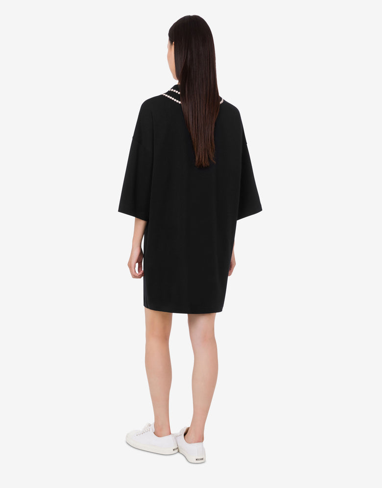 印花厚棉布连衣裙 黑色 Moschino 2