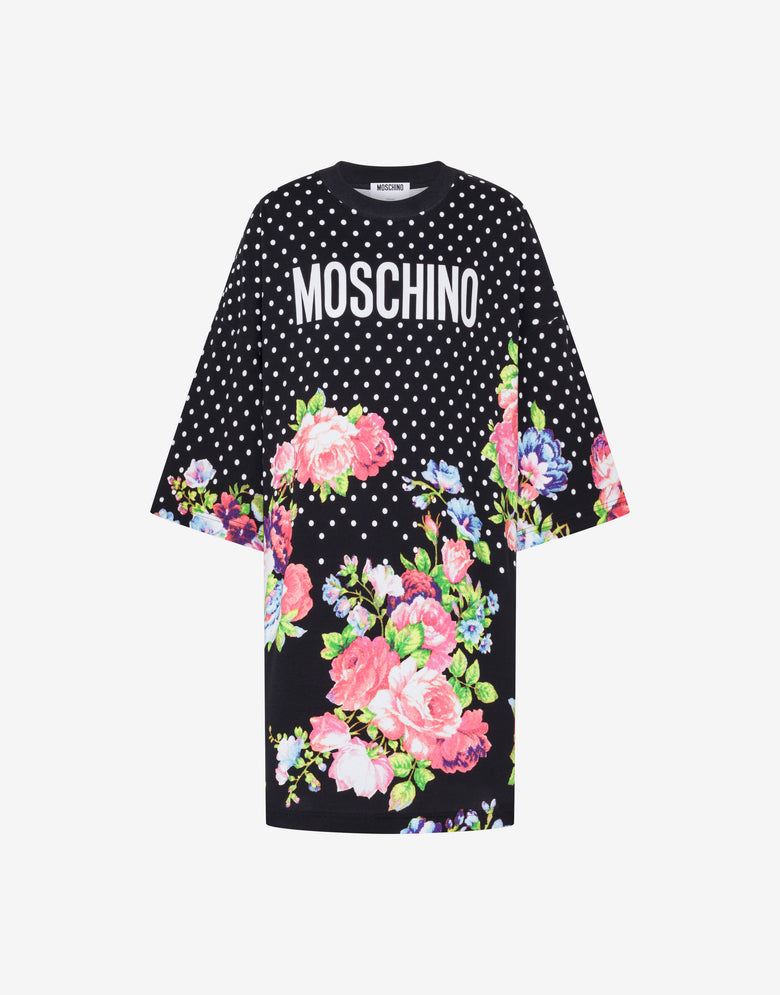 Robe en coton lourd imprimé  Noir Moschino 3