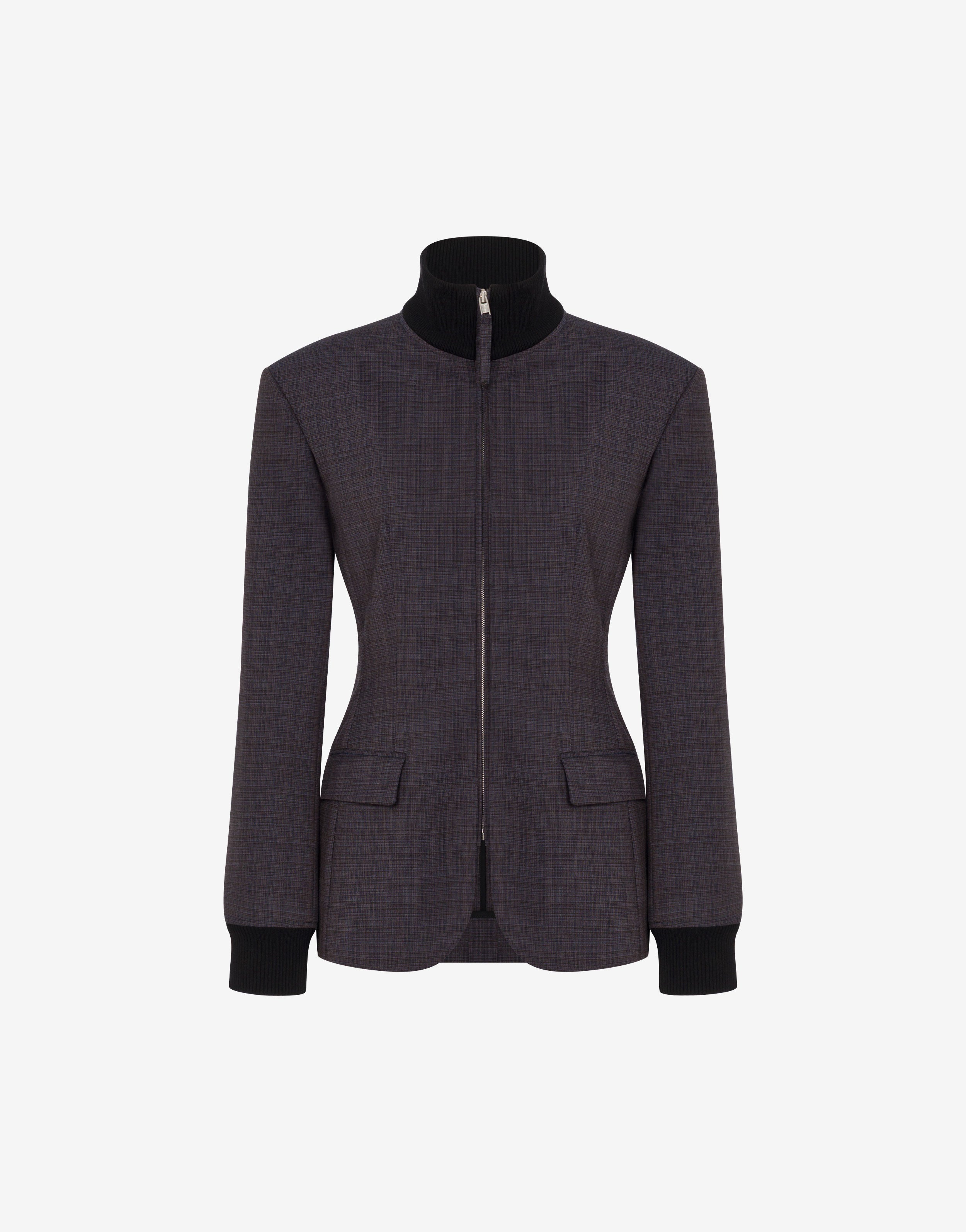 Stretch wool blend cloth jacket