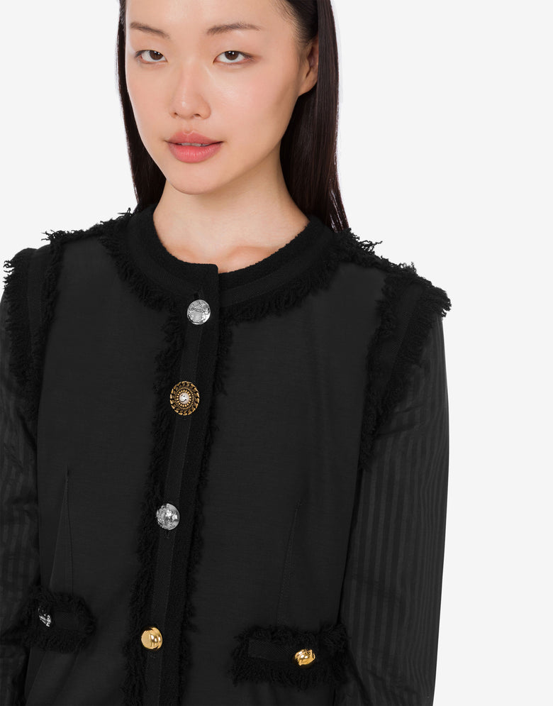 Giacca in bouclé stretch Nero Moschino 3