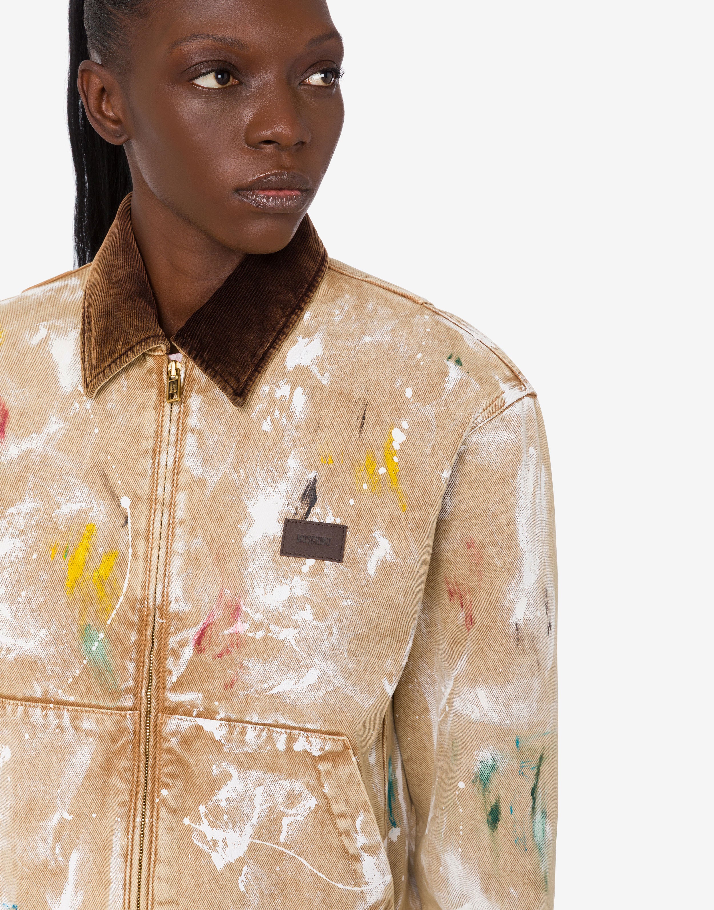 Printed cotton bull jacket | Moschino