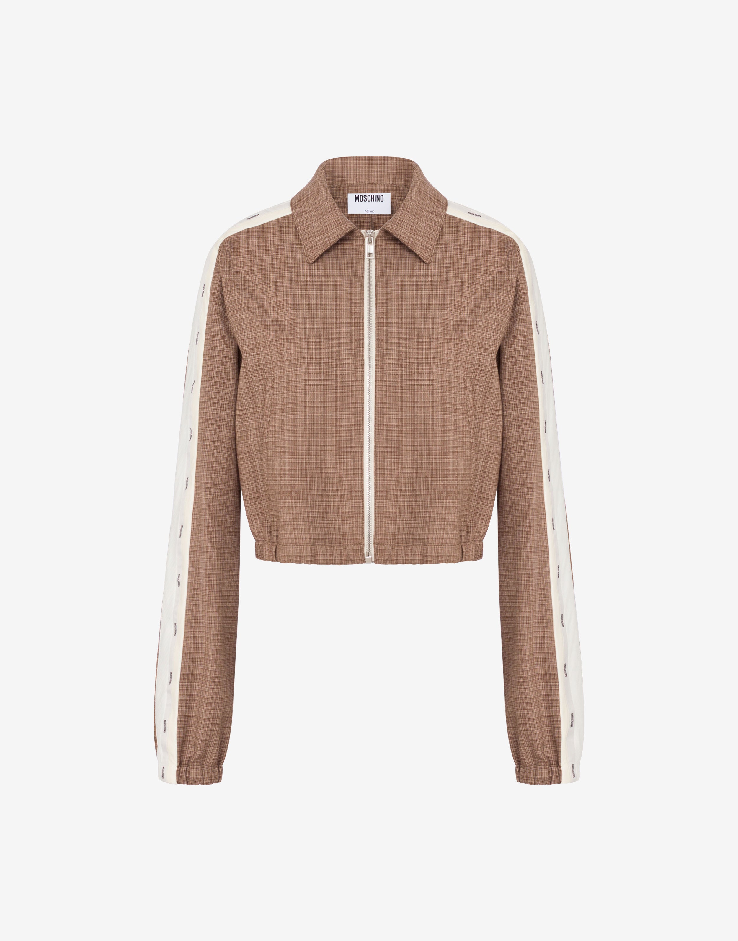 Chaqueta de paño elástico de mezcla de lana