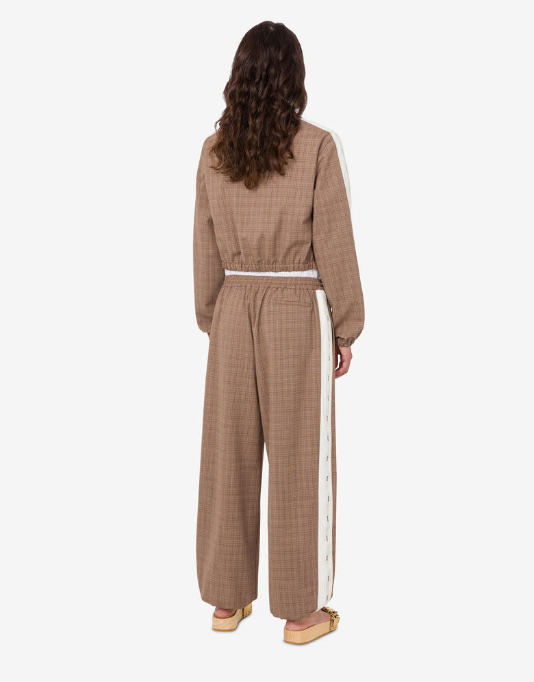 Stretch wool blend cloth jacket Brown Moschino 2