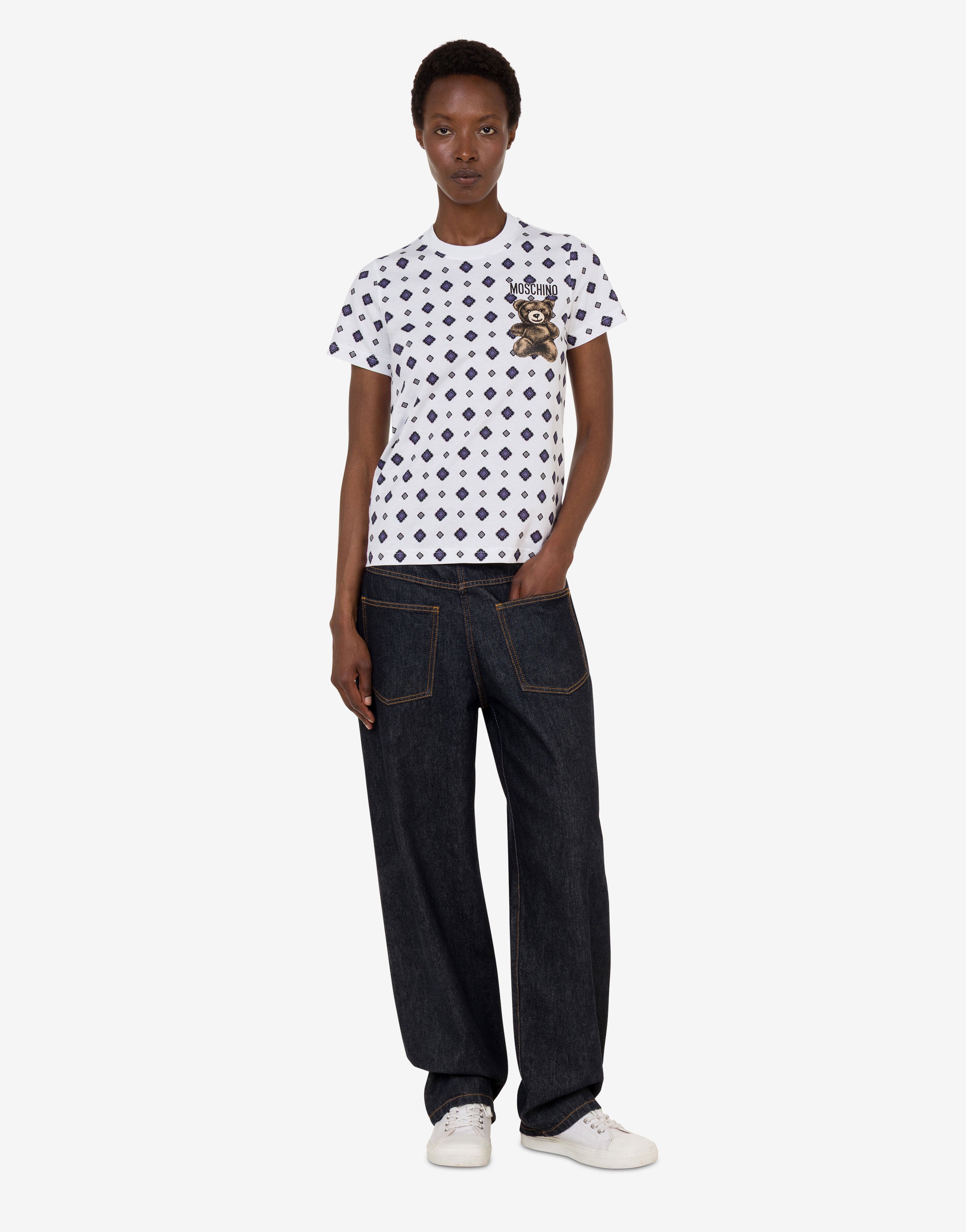 by　MOSCHINO Tシャツ サイズ12Y 新品　新作人気トイベア Moschino Teddy Bear organic cotton jersey T-shirt | Moschino
