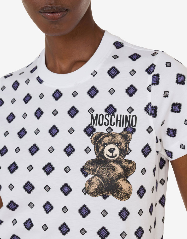 Moschino 泰迪熊有机棉针织 T 恤 白色 Moschino 4