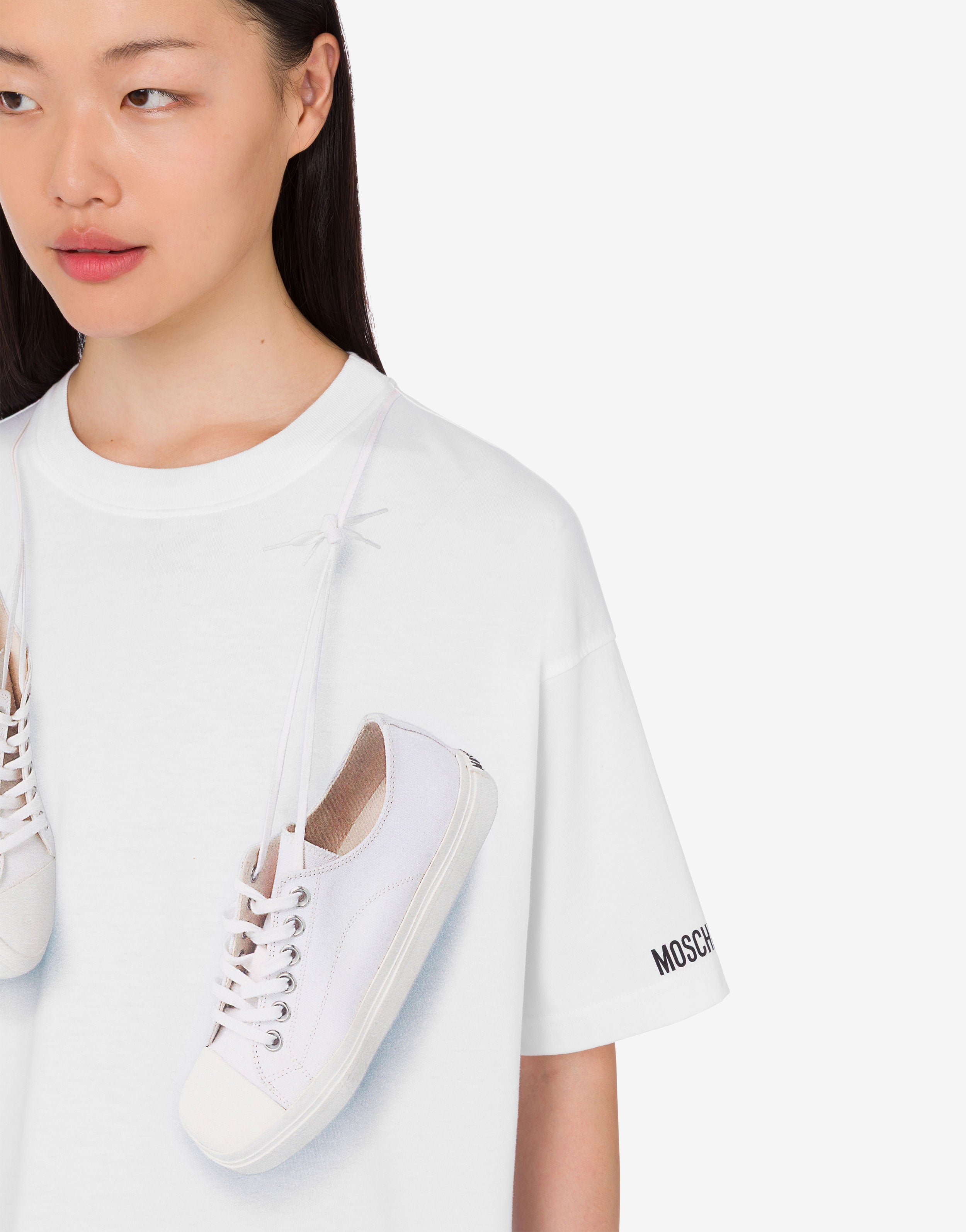Printed organic cotton jersey T-shirt | Moschino