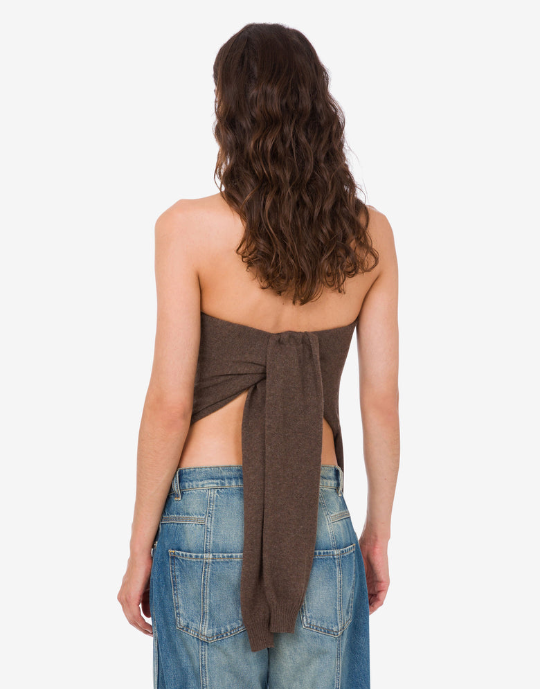 羊毛与羊绒混纺上衣 棕色 Moschino 3