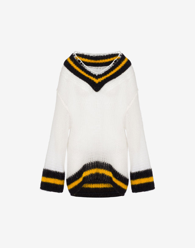 Jersey de mezcla de alpaca Blanco Moschino 0