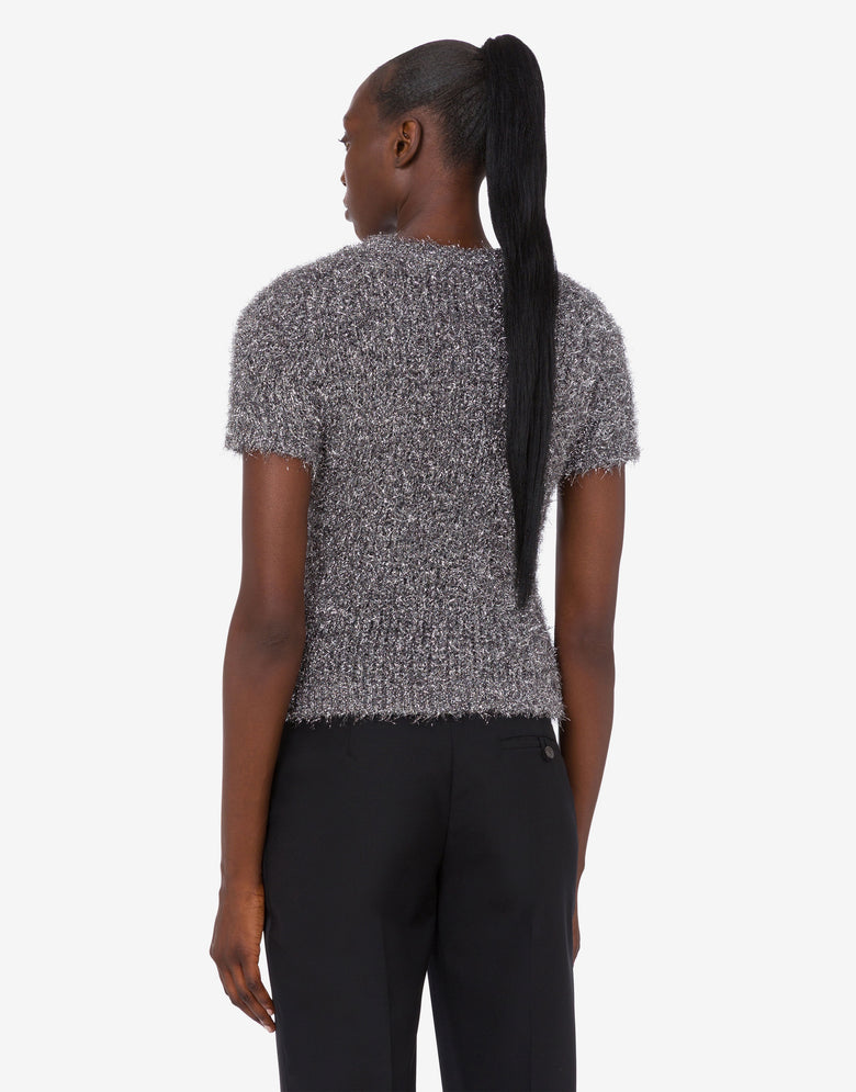 金属效果针织布 银色 Moschino 3