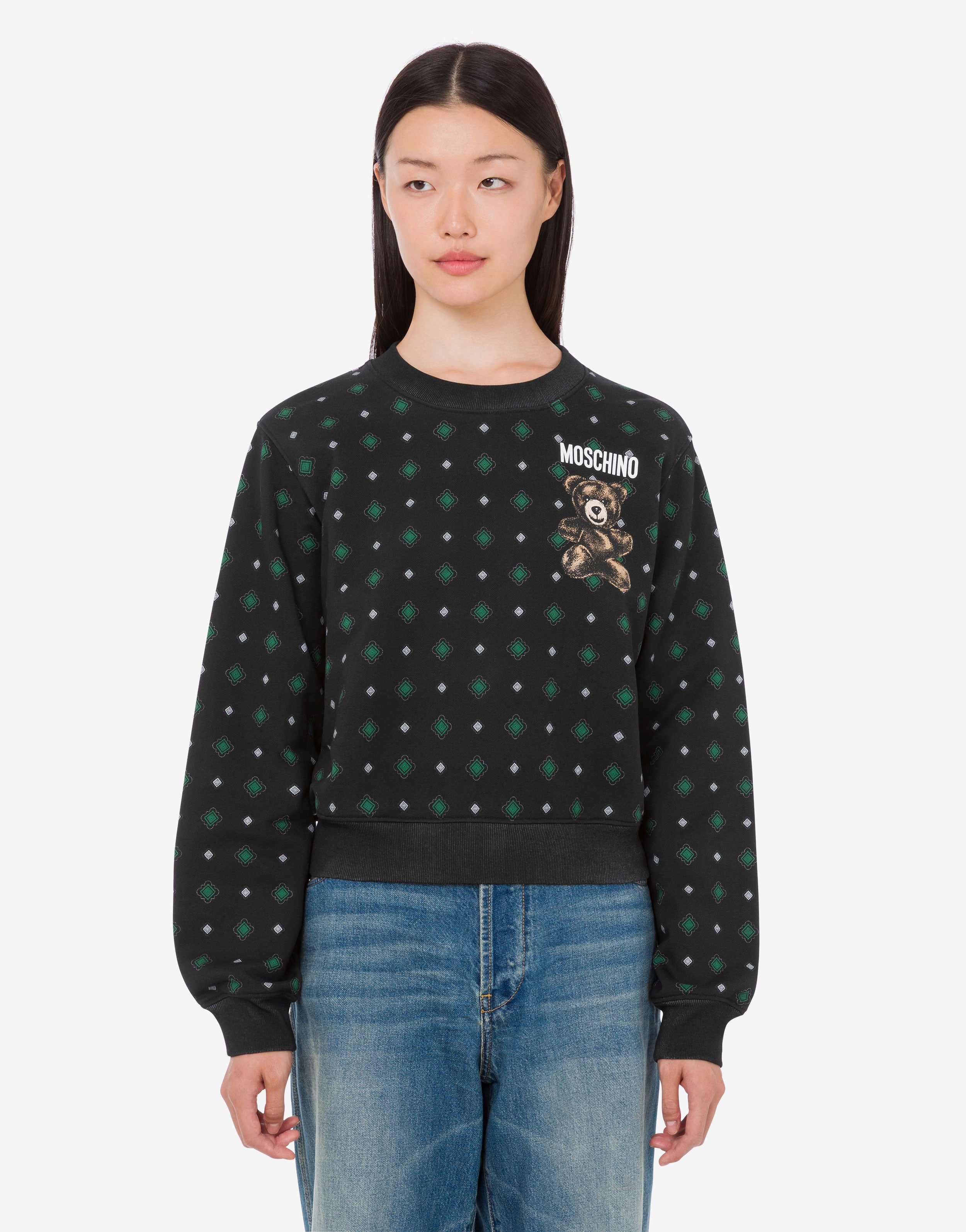 Moschino Teddy Bear Organic Cotton Sweatshirt