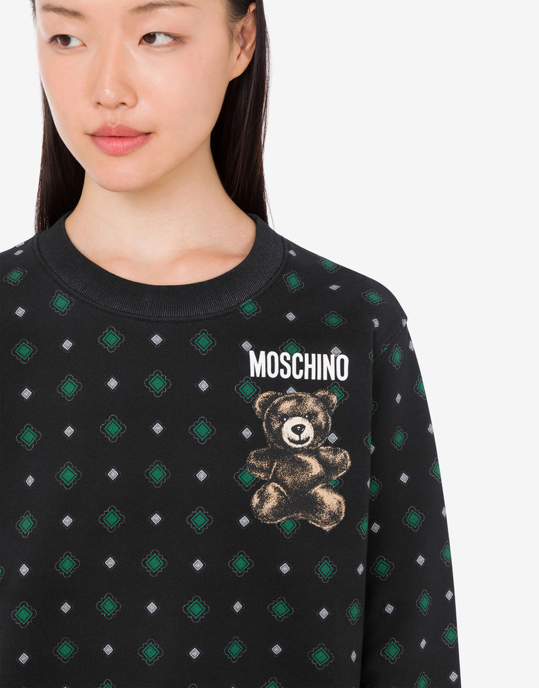 Moschino Teddy Bear Organic Cotton Sweatshirt Black Moschino 3