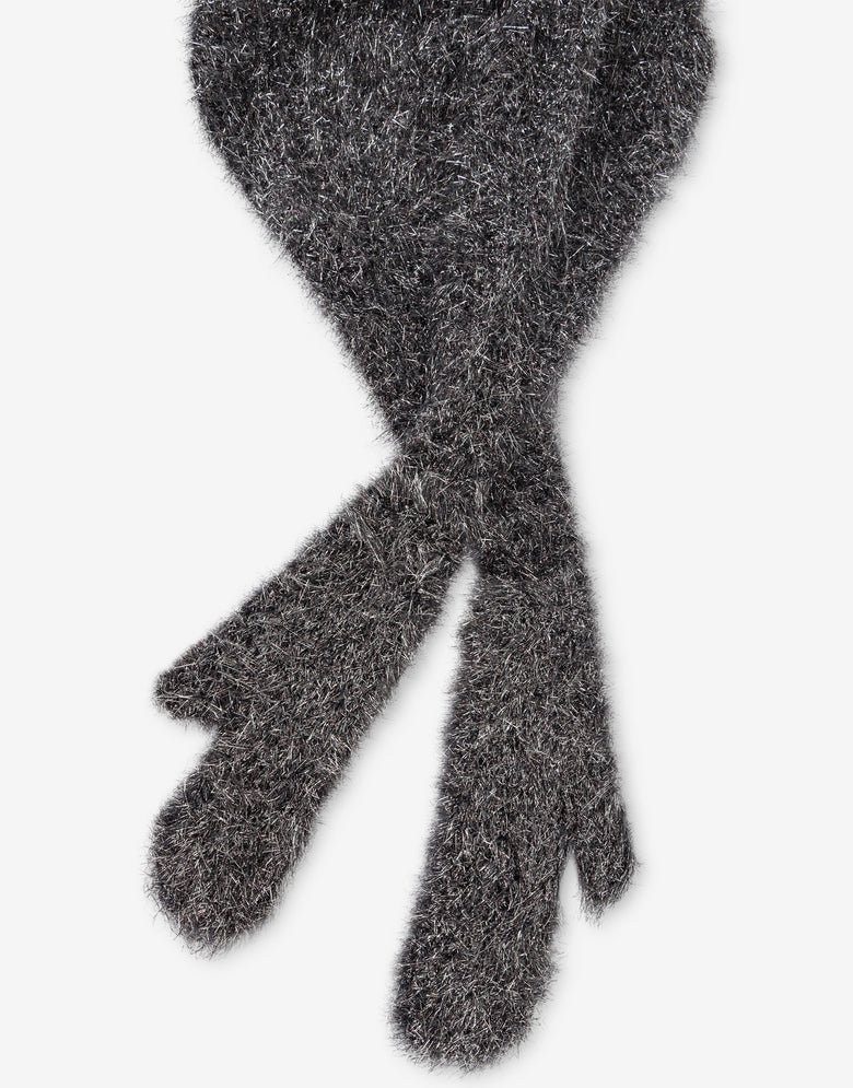 Maxi-foulard en tissu à effet métallique Argent Moschino 2