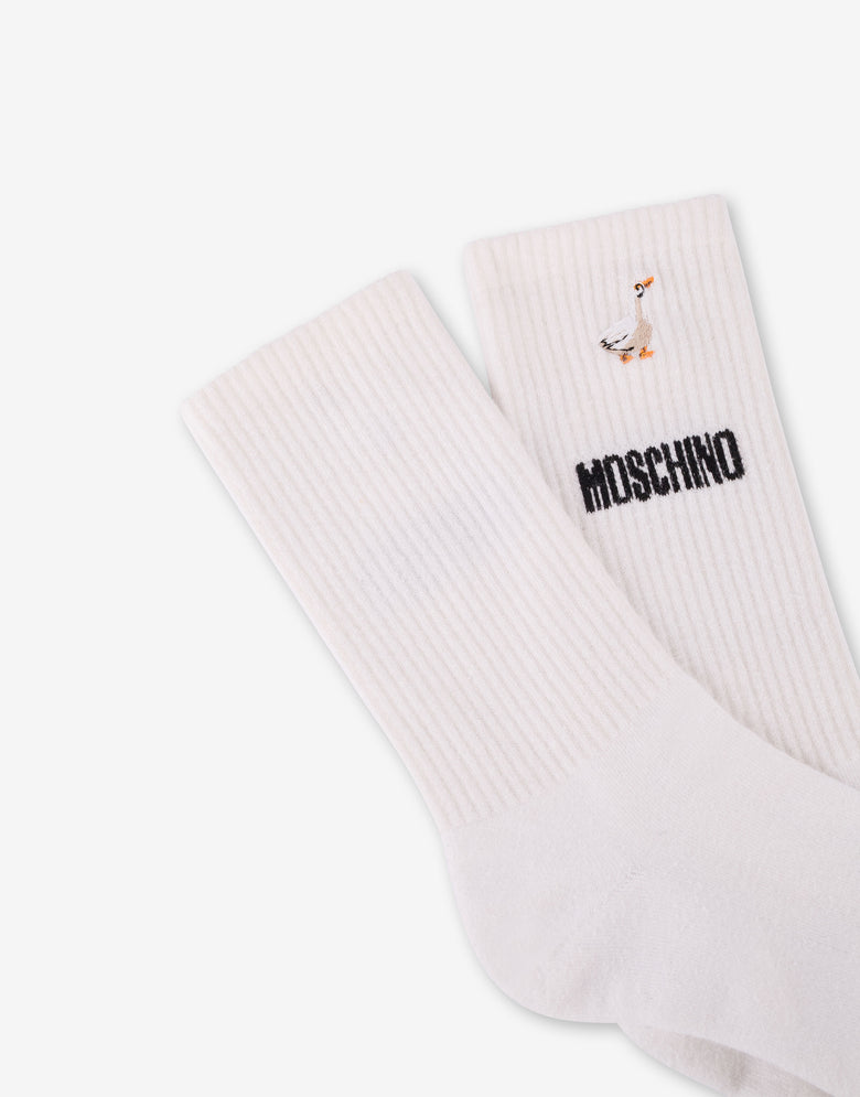 Calcetines de rizo de oca Blanco Moschino 2