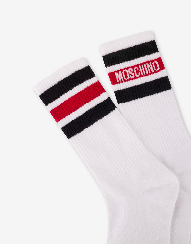 Calcetines de rizo con incrustaciones Blanco Moschino 2