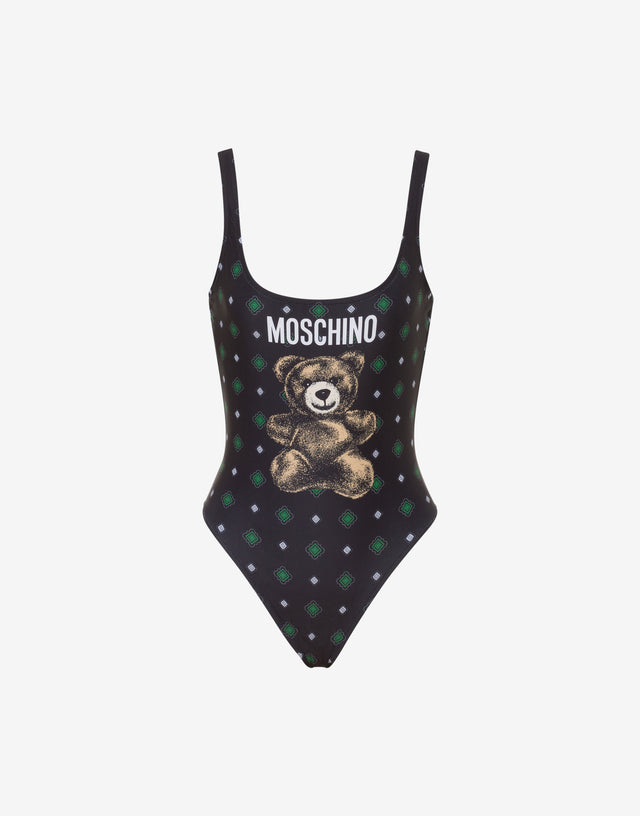 Moschino Teddy Bear Lycra One Piece Swimsuit Black Moschino 0