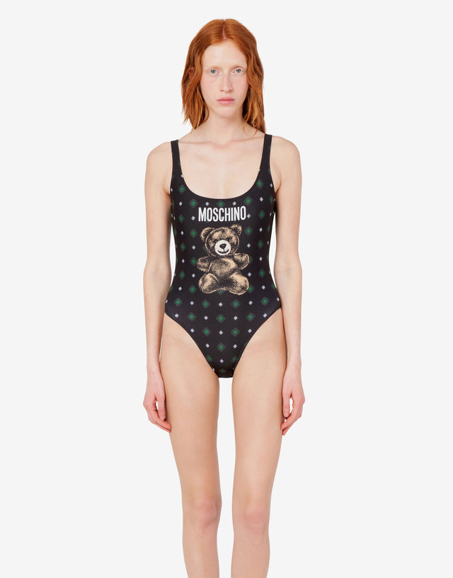 Moschino Teddy Bear Lycra One Piece Swimsuit Black Moschino 1