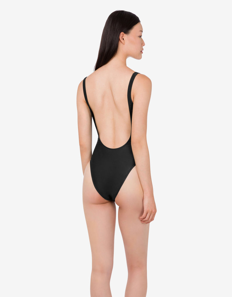 莱卡鹅纹连体泳衣 黑色 Moschino 2