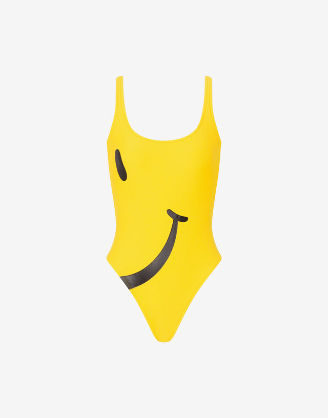 Costume intero in lycra Smiley® Giallo Moschino 0