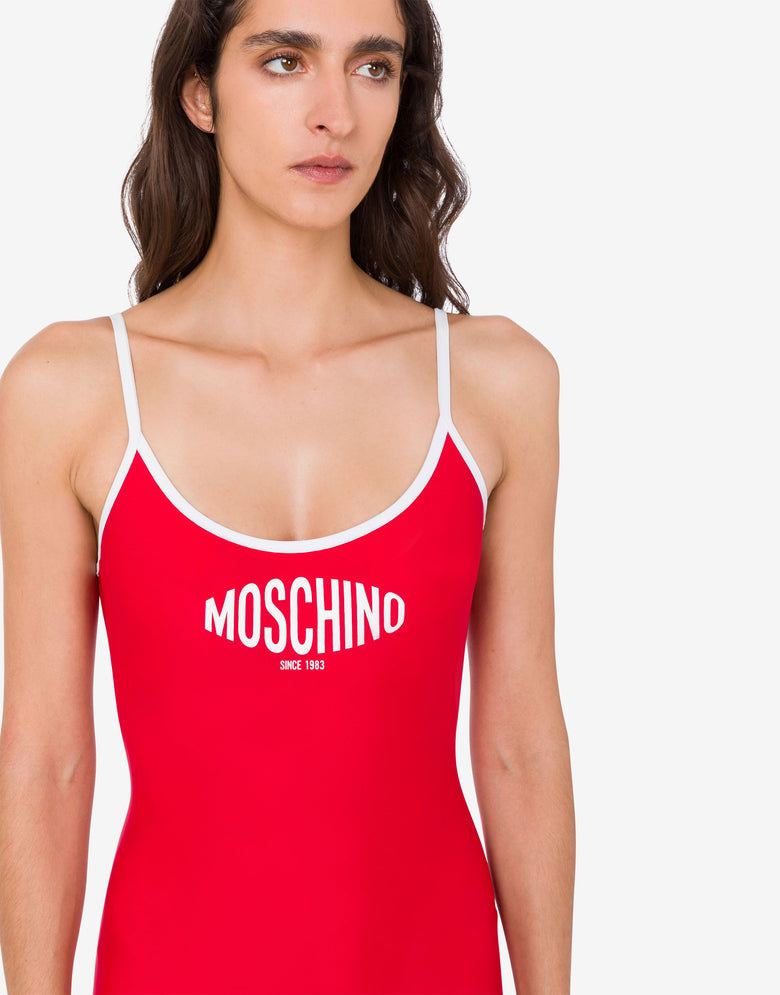 Costume intero in lycra stampato Rosso brillante Moschino 3