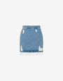 Cotton denim miniskirt