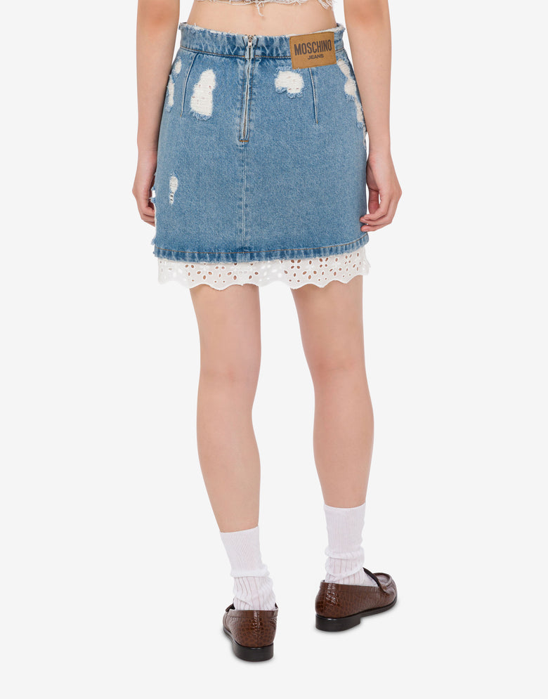 Cotton denim miniskirt Blue Denim Moschino Jeans 2