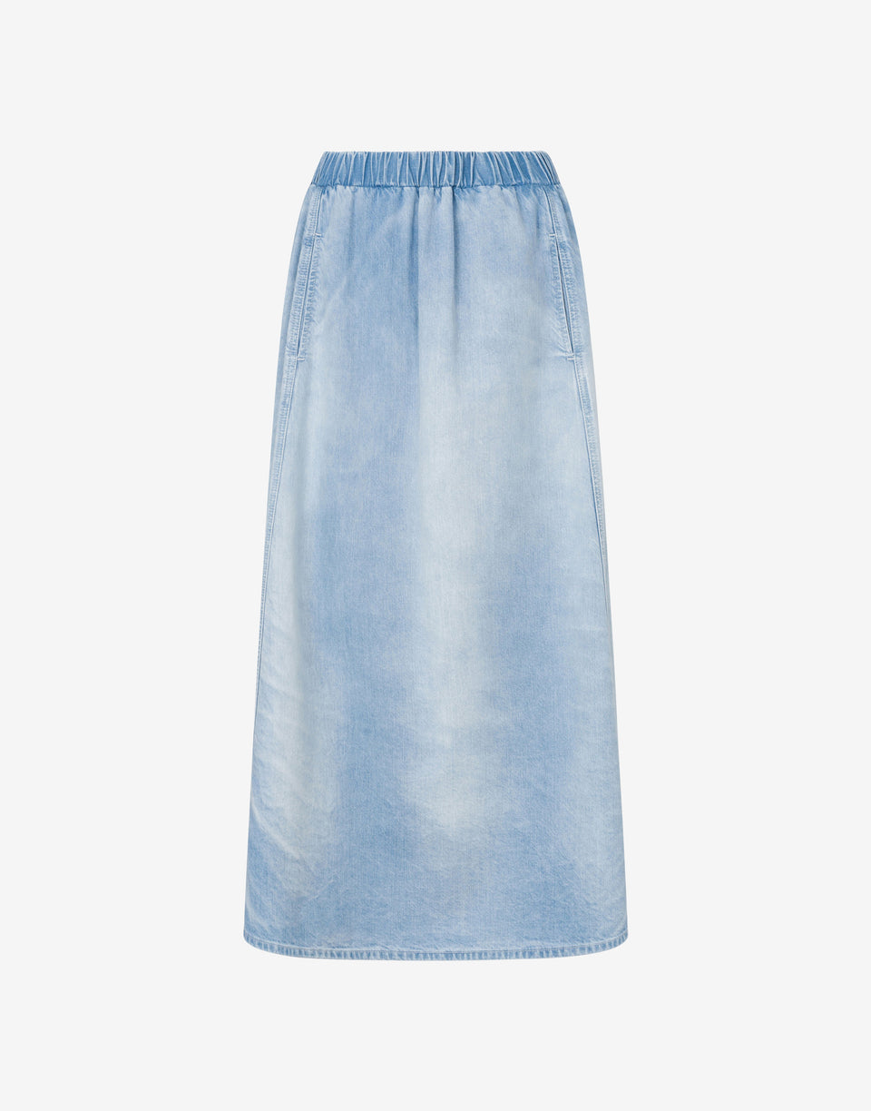 Lightweight cotton denim skirt Blue Denim Moschino Jeans 0