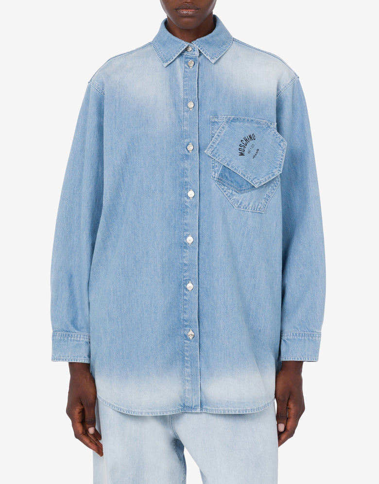 Chemise en denim léger Denim clair Moschino Jeans 1