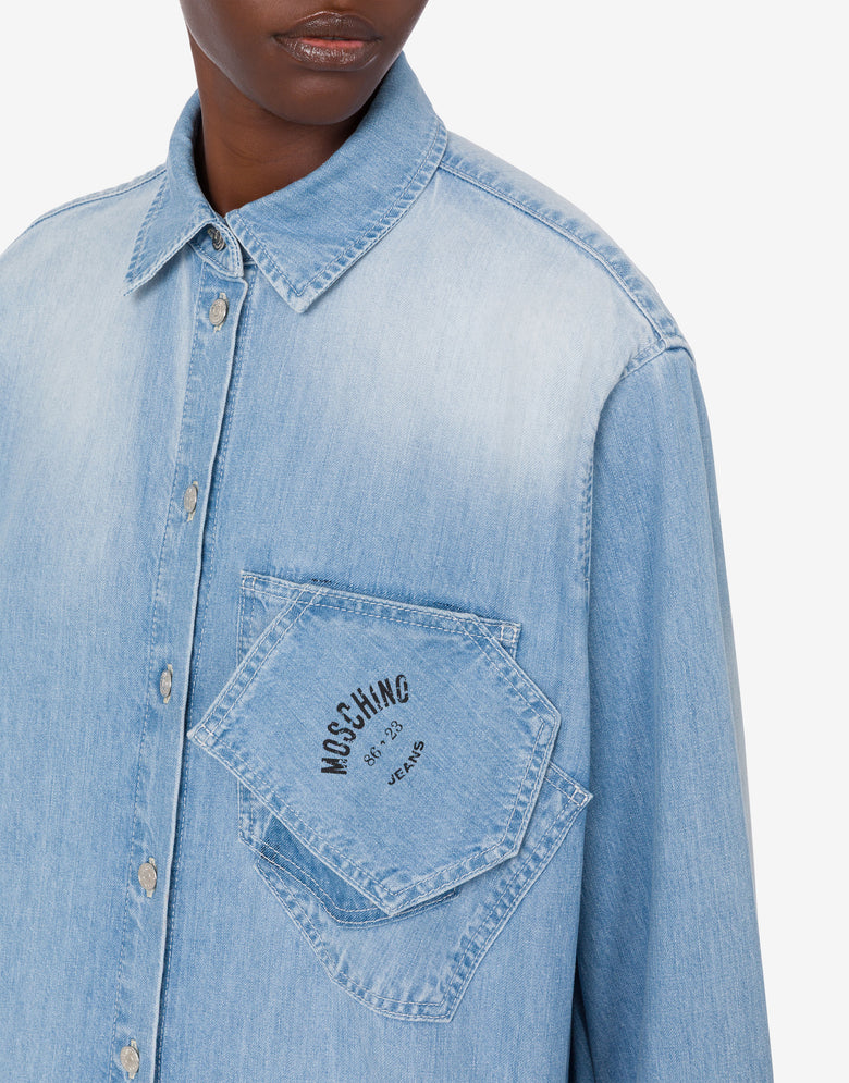 Chemise en denim léger Denim clair Moschino Jeans 3
