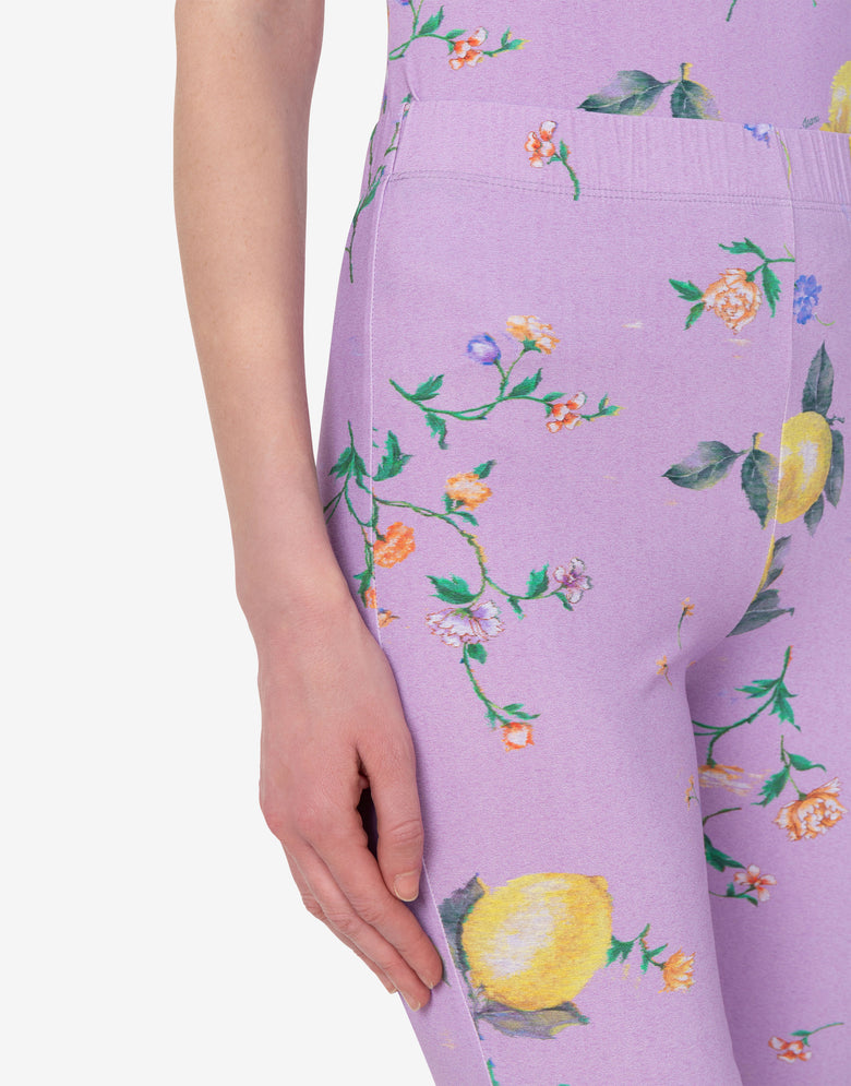 Leggings en jersey technique imprimé Violet clair Love Moschino 3