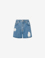 Short in denim di cotone 
