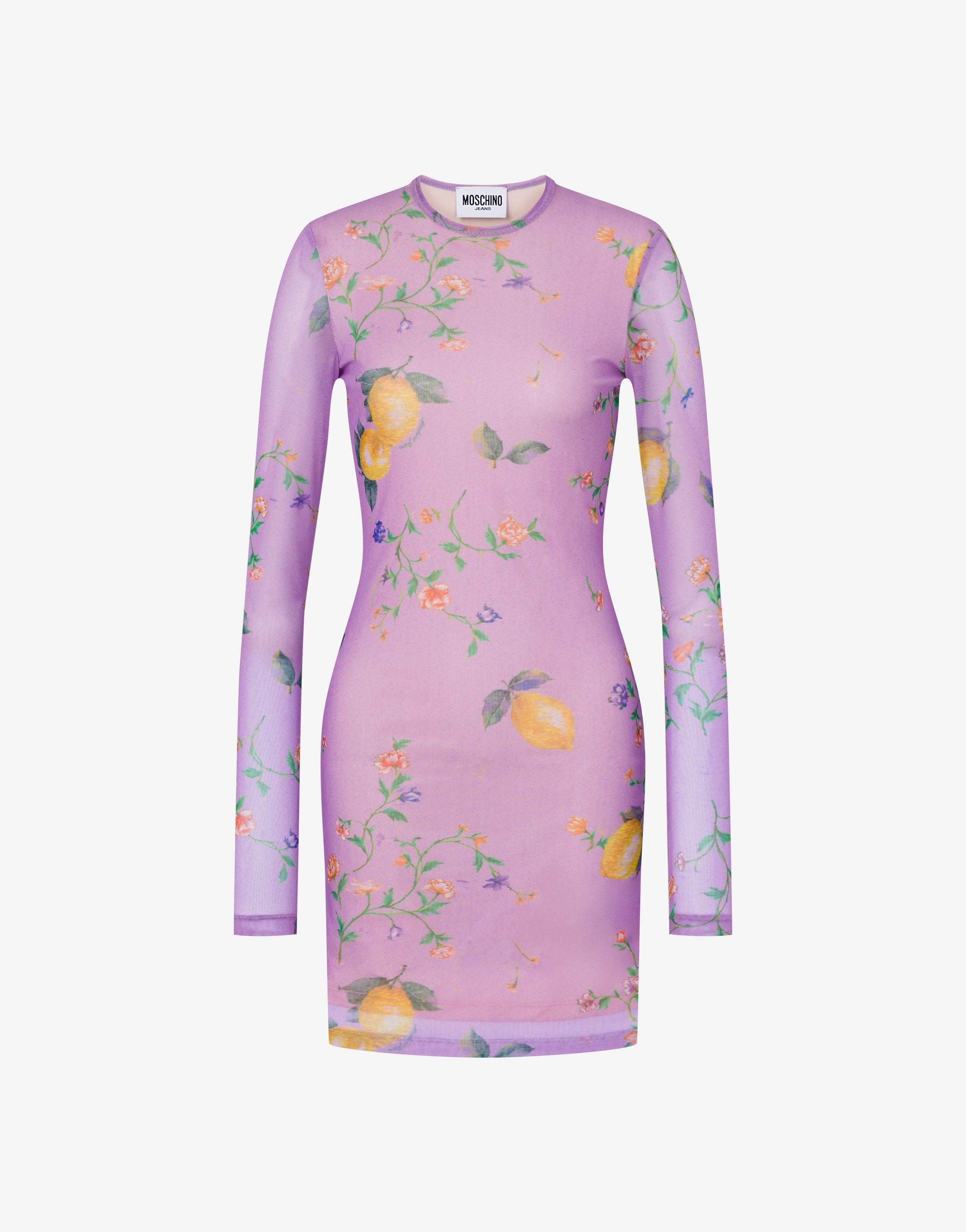 Printed mesh dress