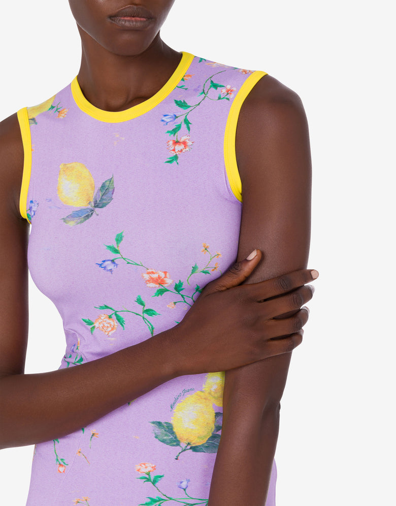 印花技术针织连衣裙 淡紫色 Moschino Jeans 3