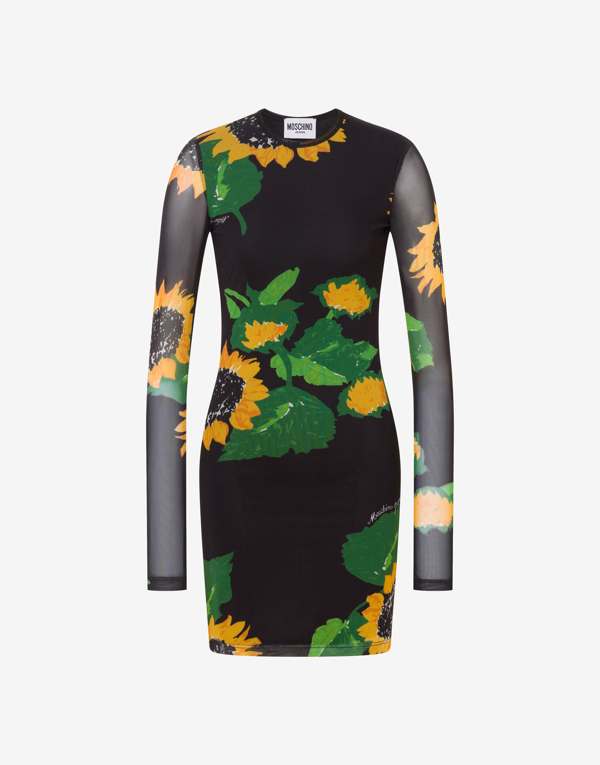 Printed mesh dress Moschino Jeans | Moschino