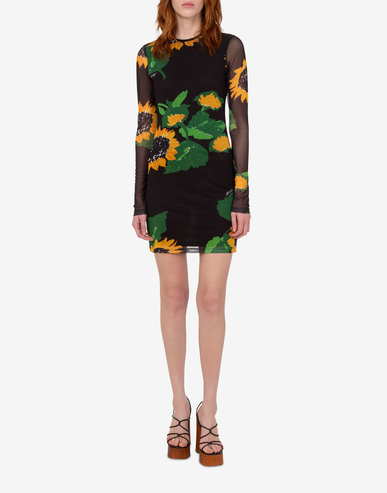 Robe en maille imprimée Noir Moschino Jeans 1