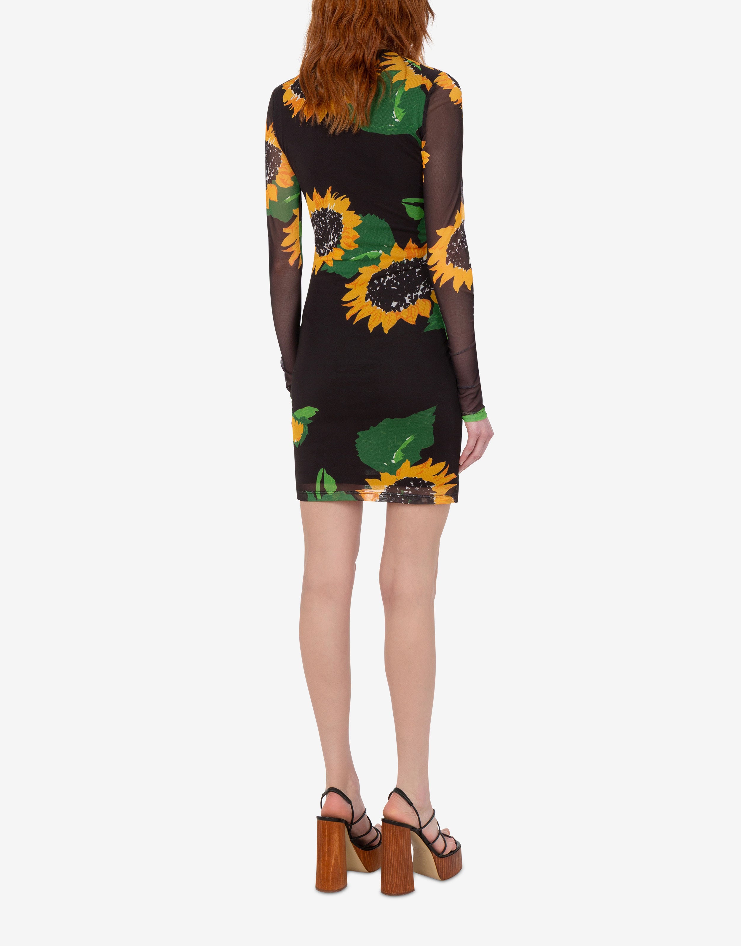 Printed mesh dress Moschino Jeans | Moschino