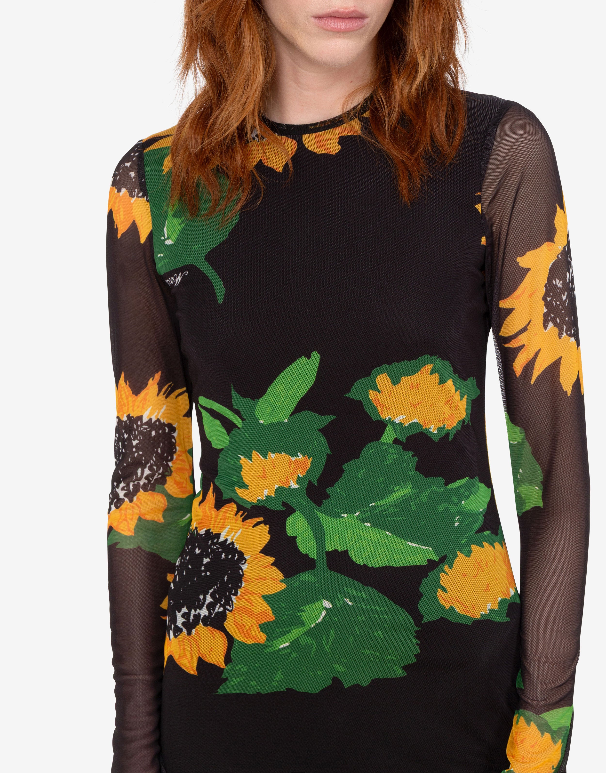 Printed mesh dress Moschino Jeans | Moschino