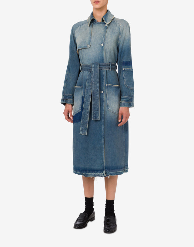 Trench in denim Denim scuro Moschino Jeans 1