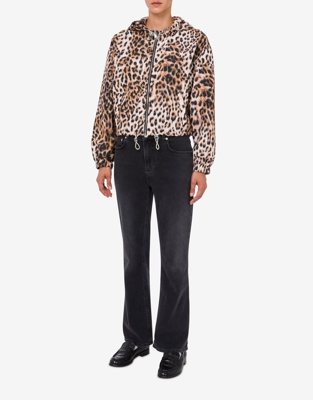 Piumino em nylon estampado Marrón Moschino Jeans 1