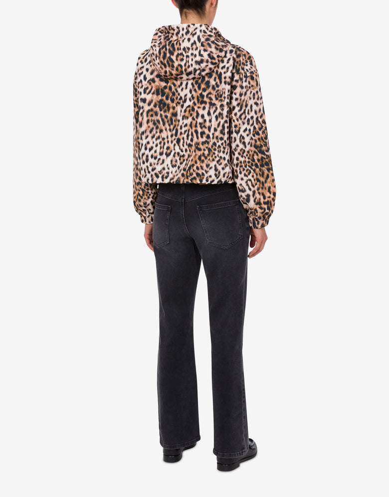 Doudoune en nylon imprimé Marron Moschino Jeans 2