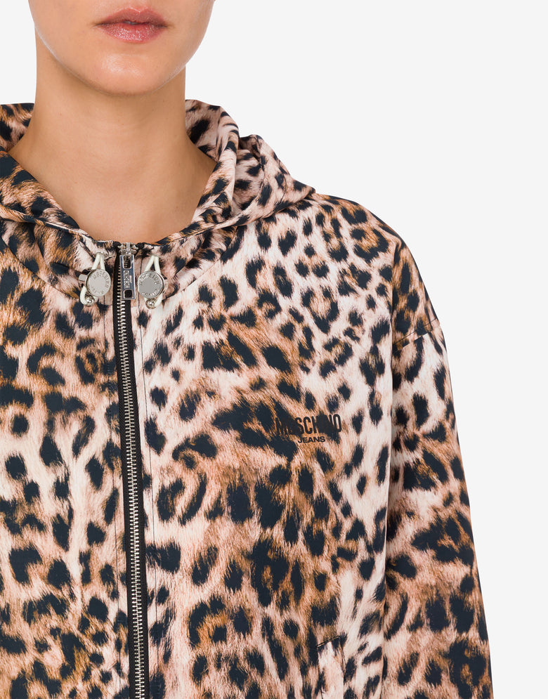 Doudoune en nylon imprimé Marron Moschino Jeans 3