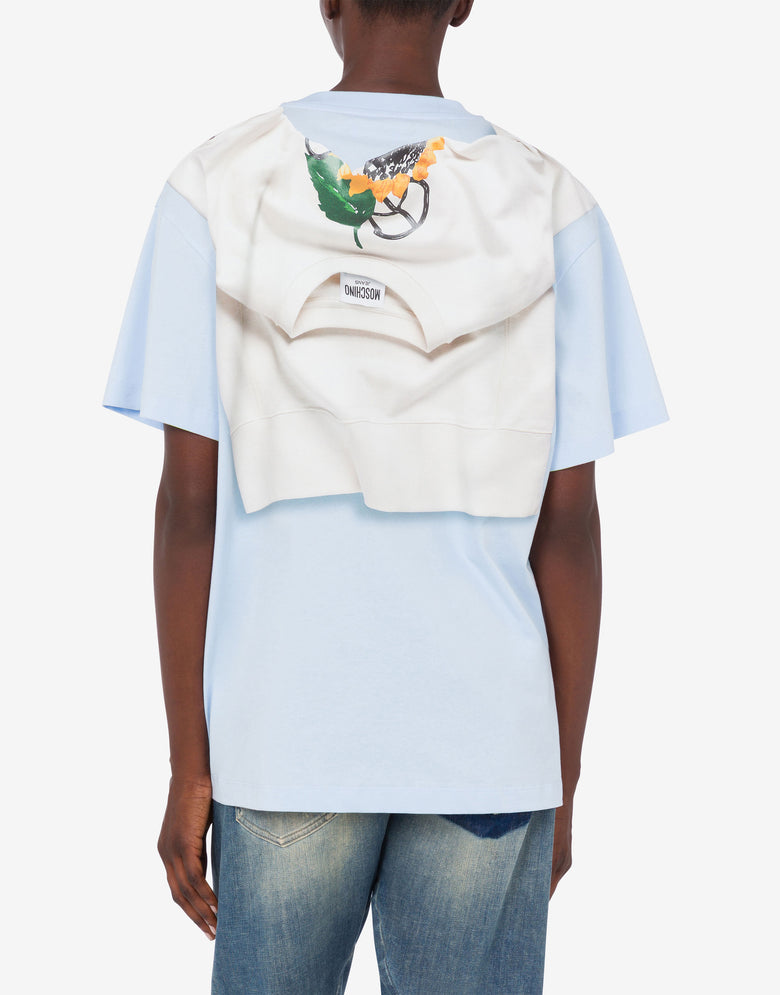 Printed cotton jersey T-shirt Azure Moschino Jeans 2