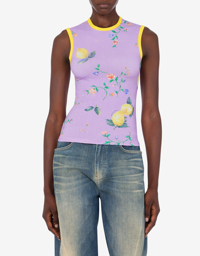 印花技术针织上衣 淡紫色 Moschino Jeans 1