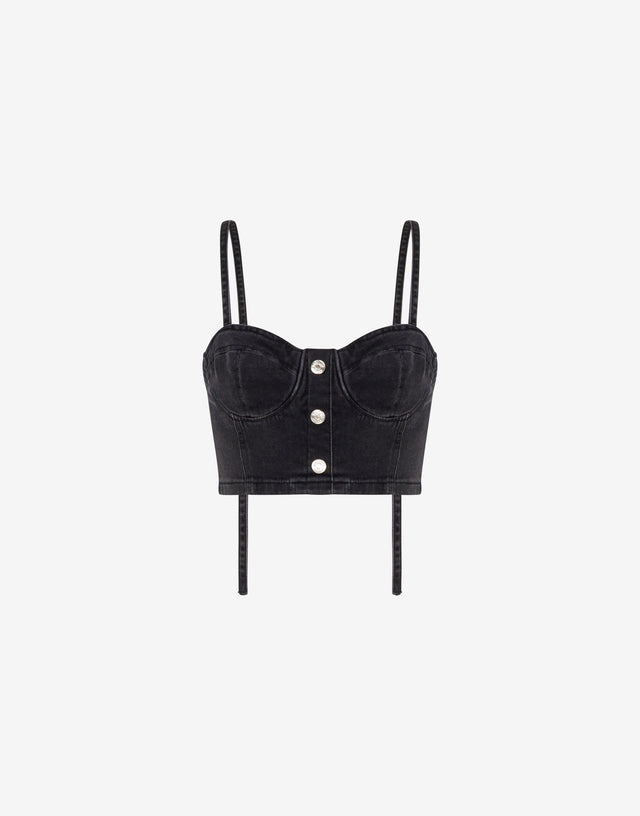 弹力牛仔短上衣 深灰色 Moschino Jeans 0